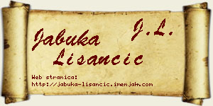 Jabuka Lišančić vizit kartica